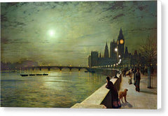 Reflections on the Thames, Westminster - Canvas Print