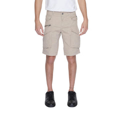 Image 1 : Bermuda Replay homme beige en coton avec fermeture zip — Delvale