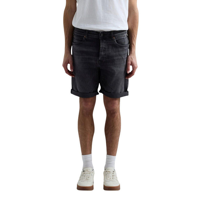 Image 1 : Bermudas Replay homme gris en coton stretch avec fermeture zip — Delvale