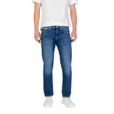 Image 1 : Jeans Replay homme bleu effet usé, coupe regular en coton — Delvale