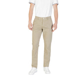 Image 1 : Pantalon Replay homme vert en coton stretch, vue de face — Delvale