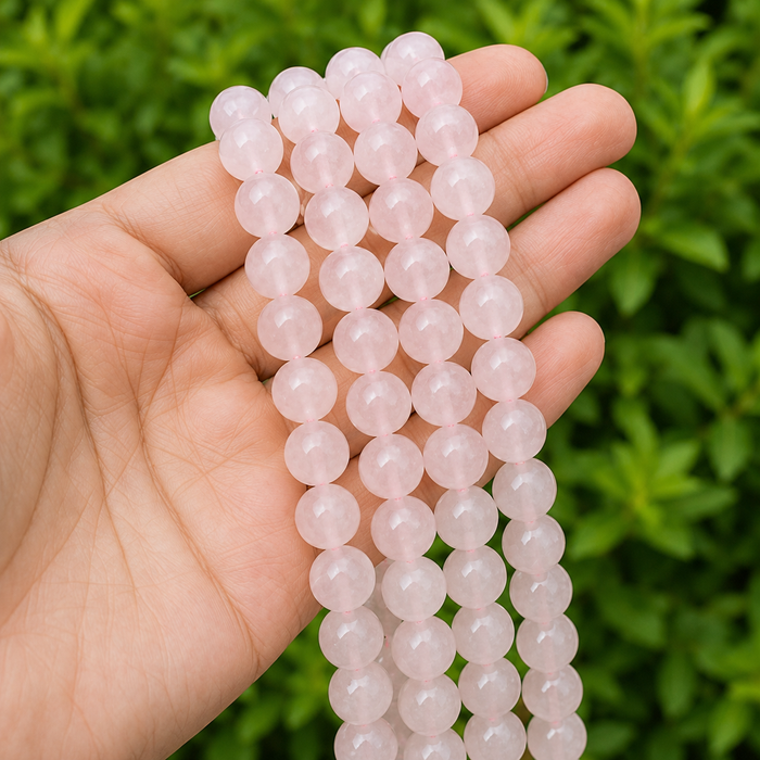 Rose Quartz Beads, Natural Round Crystal Beads 4mm to 12mm