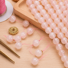 Rose Quartz Beads, Natural Round Crystal Beads 4mm to 12mm