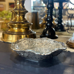 Silver Glass Trinket Dish