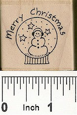 Snowglobe Rubber Stamp 2272D