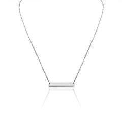 Stainless Steel Blank Bar Necklace - Premium Jewelry from WJW - Just $24.95! Shop now at Pat's Monograms