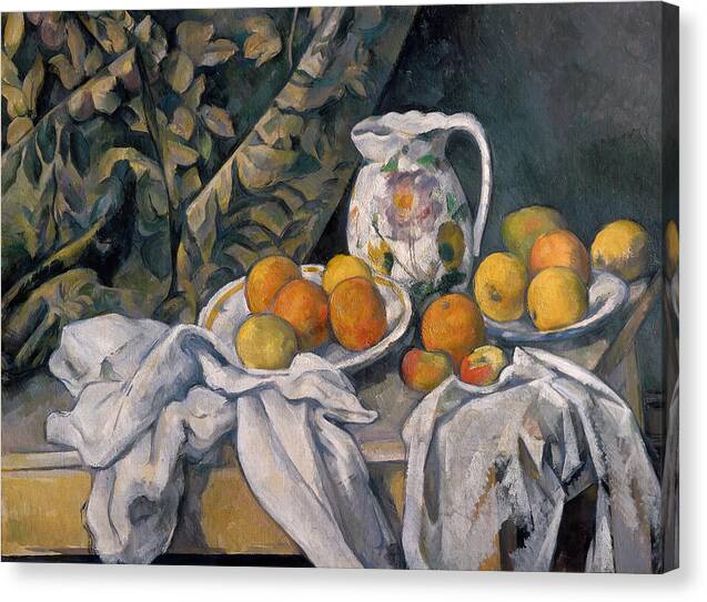 Still Life with a Curtain - Canvas Print