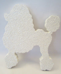 White Poodle Styrofoam Cutout - Designs by Ginny
