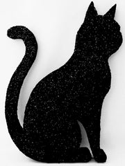Styrofoam black cat cutout - Designs by Ginny
