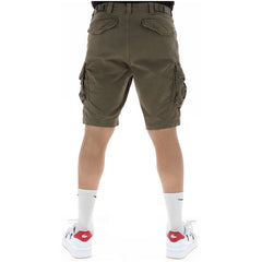 Image 2 : Vue de face du short cargo Superdry homme kaki avec détail des poches frontales et latérales — Delvale