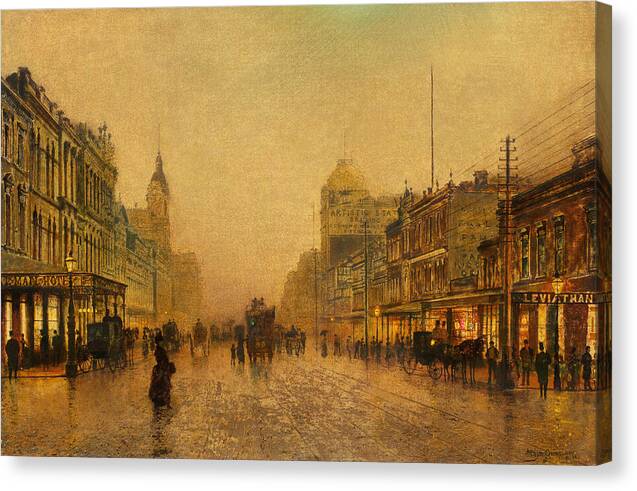 Swanston Street, Melbourne - Canvas Print