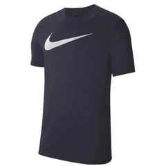 Image 3 : T-shirt Nike homme bleu marine, vue de trois quarts mettant en valeur la coupe décontractée et les manches courtes — Delvale