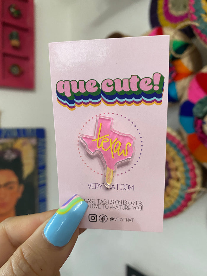 Texas Paleta Acrylic Pin