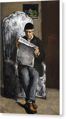 The Artist's Father, Reading L'Evenement - Canvas Print
