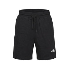 Image 2 : Vue face d'un short bermuda The North Face noir avec cordon de serrage à la ceinture et poches frontales latérales — Delvale