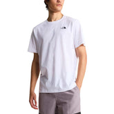 Image 1 : T-shirt blanc The North Face homme col rond logo poitrine gauche vue de face — Delvale
