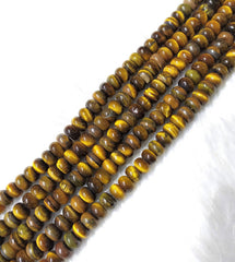 Tiger eye Rondelle Beads, Crystal Beads for Jewelry.