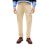 Image 1 : Pantalon homme Tommy Hilfiger Jeans beige en coton organique, vue de face — Delvale