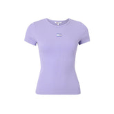 Image 1 : T-shirt Tommy Hilfiger Jeans femme lilas manches courtes col rond — delvale