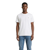 Image 1 : T-shirt blanc Tommy Hilfiger Jeans homme en coton organique, vue de face — Delvale