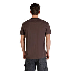 Image 2 : Détail du t-shirt marron Tommy Hilfiger Jeans homme, coupe moderne en coton organique — Delvale