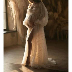 Tulle Dresses Puffy Off Shoulder Bridal Lingerie Pregnancy Gowns