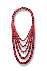Uli Amsterdam Pearl Short Necklace Red