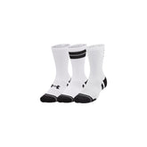 Image 1 : Lot de 3 paires de chaussettes Under Armour Performance Crew blanc et noir, vue de face — Delvale
