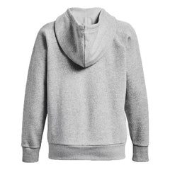 Image 3 : Sweat zippé à capuche Under Armour femme noir, vue de profil montrant la silhouette épurée — Delvale
