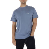 Image 1 : T-shirt homme Vans bleu azur col rond manches courtes, vue de face — delvale