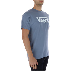 Image 3 : T-shirt homme Vans bleu azur, vue de dos ou de trois quarts — delvale