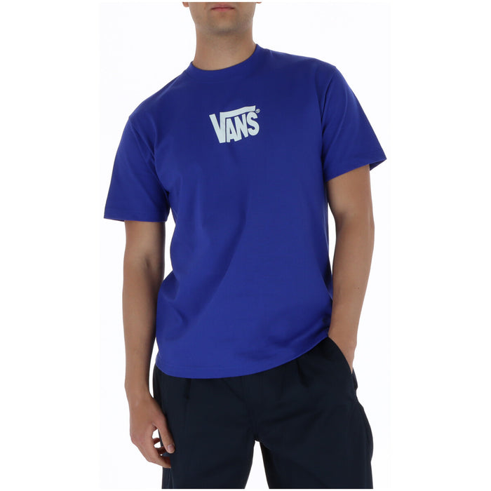 Image 1 : T-shirt homme Vans bleu à imprimé graphique, col rond, manches courtes — delvale