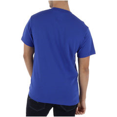Image 2 : Vans t-shirt homme bleu graphique streetwear, détail imprimé col rond — delvale