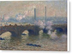 Waterloo Bridge, Gray Day - Canvas Print