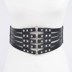 Wicked Weave Stud Waist Elastic Belt