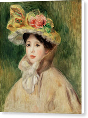 Woman with Capeline - Canvas Print