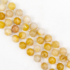 Yellow Aventuirne Faceted Prism Cut Beads For Jewelry Making