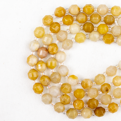 Yellow Aventuirne Faceted Prism Cut Beads For Jewelry Making