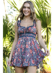 The Lauren Printed Lace Tank Dress