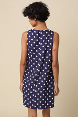 Audrey Polka Dot Linen Mini Dress