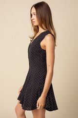 Mila Polka Dot Button Front Mini Dress