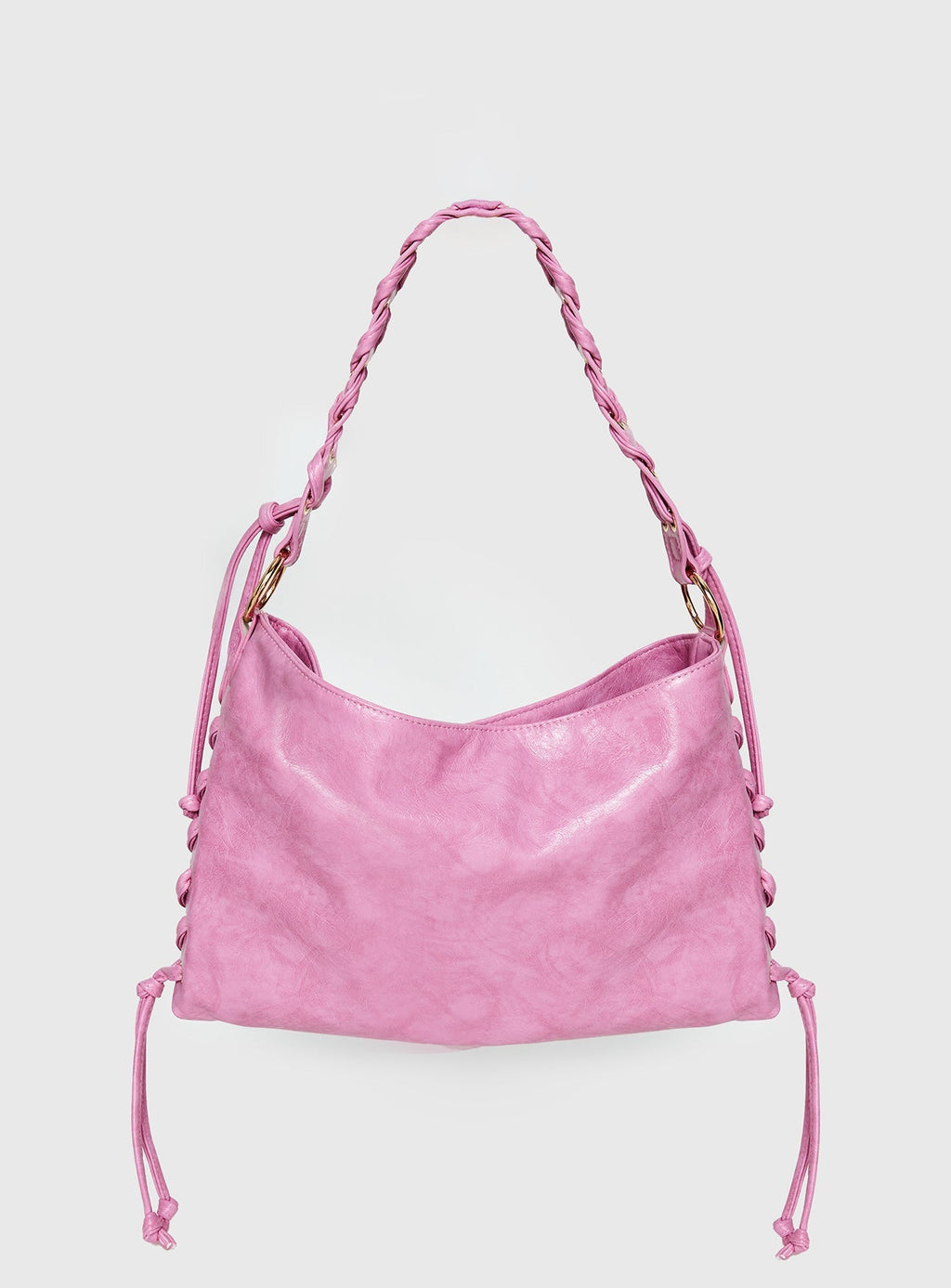 Amadea Tie Detail Shoulder Bag Pink