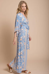 Kira Kimono Maxi Dress Blue