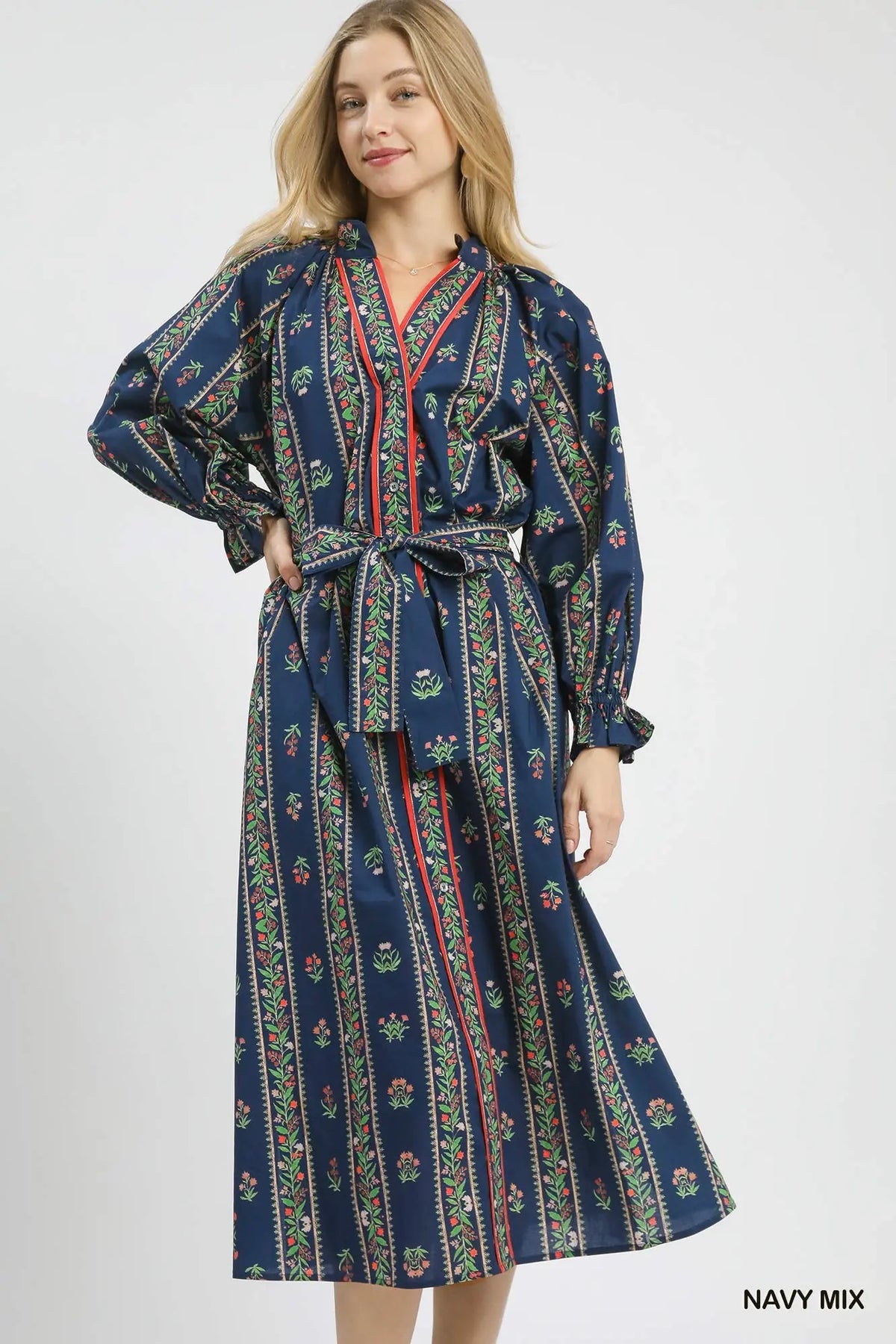 Moira Mix Floral Stripe Maxi Dress