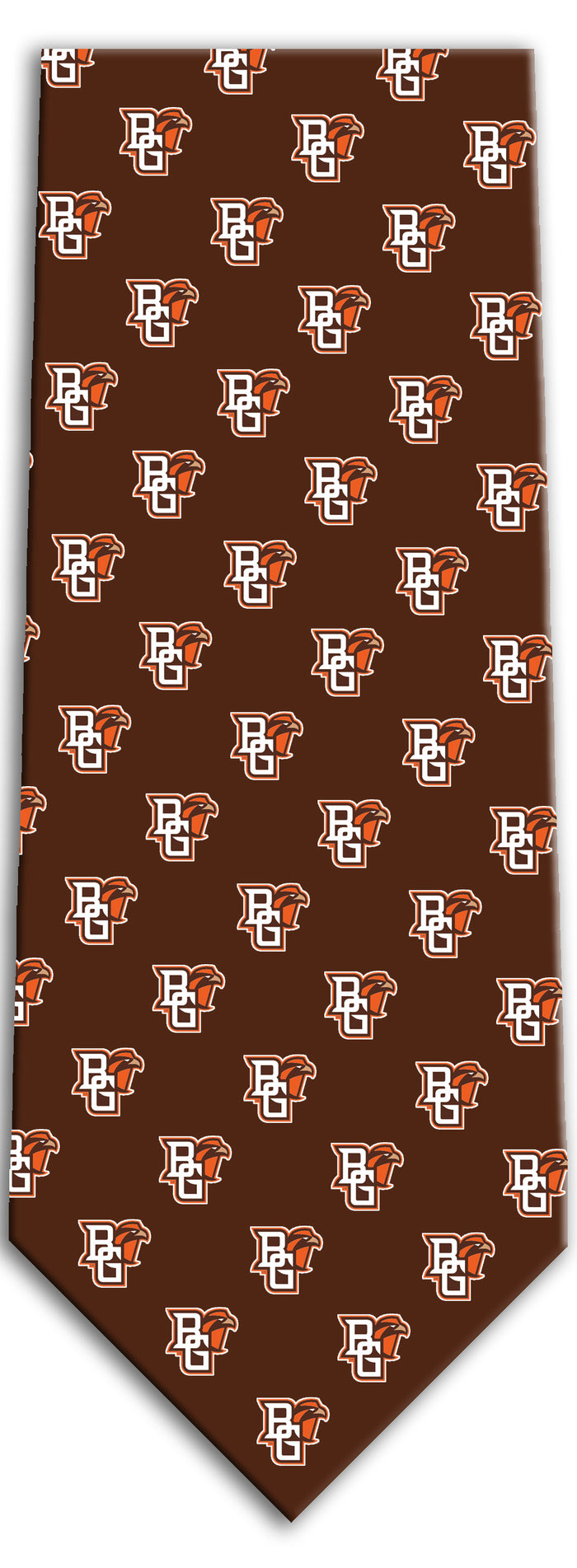 6 Bridges Peekaboo Optical Repeat Brown Silk Tie