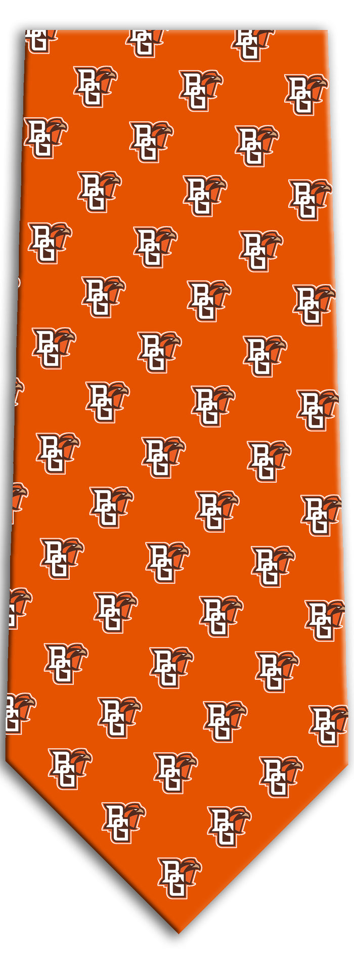 6 Bridges Peekaboo Optical Repeat Orange Silk Tie
