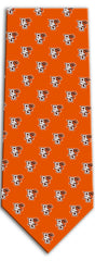 6 Bridges Peekaboo Optical Repeat Orange Silk Tie