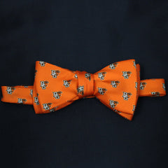 6 Bridges Peekaboo Orange Silk Bow Tie