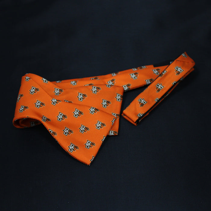6 Bridges Peekaboo Orange Silk Bow Tie