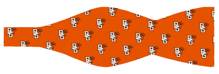 6 Bridges Peekaboo Orange Silk Bow Tie